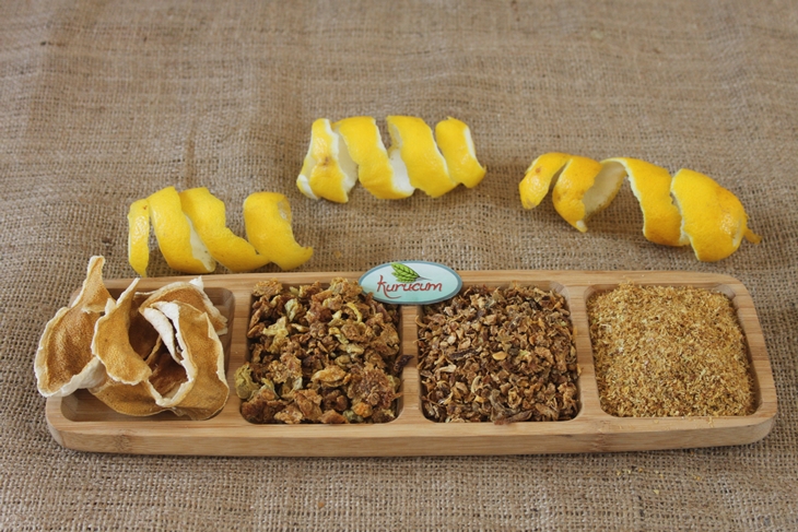 kurutulmuş limon kabuğu